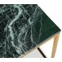 Accent stuebord 50 - Grnn marmor / Blank messing