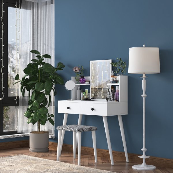 Bijou toalettbord 2, 98 x 40 cm - Hvit Bijou toalettbord 2, 98 x 40 cm - Hvit