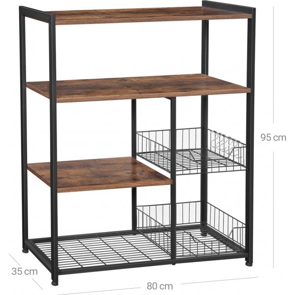 Collin kjøkkenhylle - Brun/svart Collin kjøkkenhylle - Brun/svart