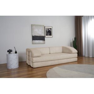 Lincoln 3-seters sovesofa i beige kordfløyel Lincoln 3-seters sovesofa i beige kordfløyel