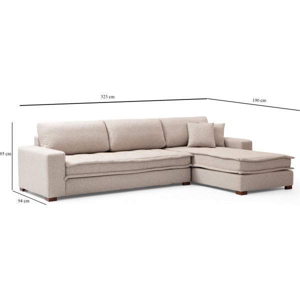 Lena divansofa - Sandbeige