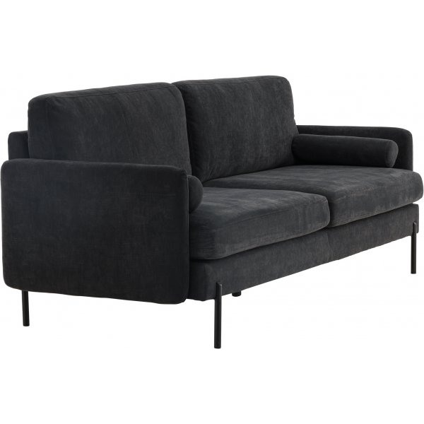 Antibes 2-seters sofa - Sort/Mørkegrå Antibes 2-seters sofa - Sort/Mørkegrå