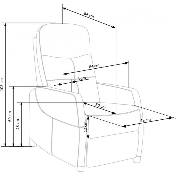 Gunvor hvilestol i beige flyel