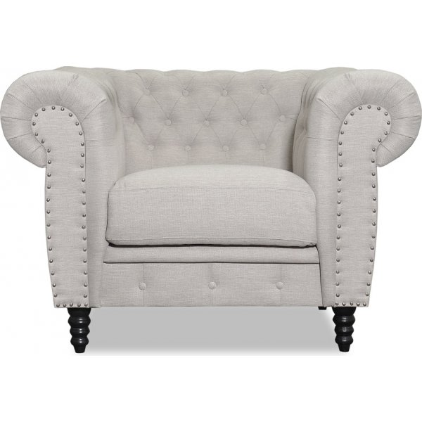 Ashford chesterfield lenestol - Beige Lin