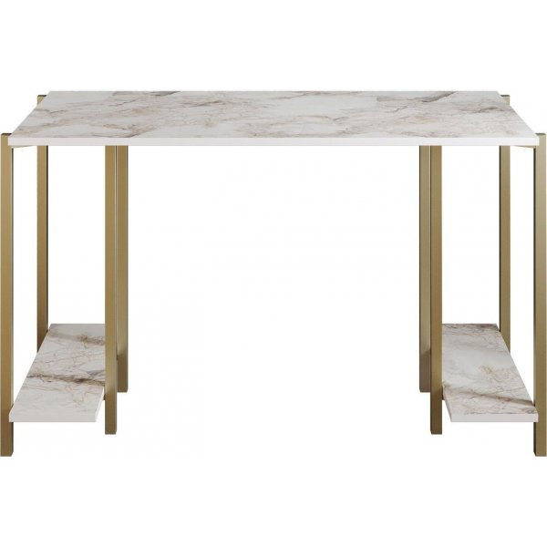 Reader skrivebord - Hvit/gull