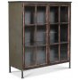 Industry Vitrineskap i metall lav modell - Tre / Metall / Glass + Flekkfjerner for mbler