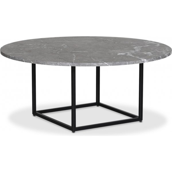 Dexter rundt salongbord 120 cm - Metall / Gr Betano marmor