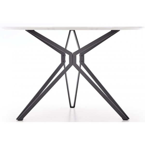 Bibbi spisebord 120 cm - Hvit/svart