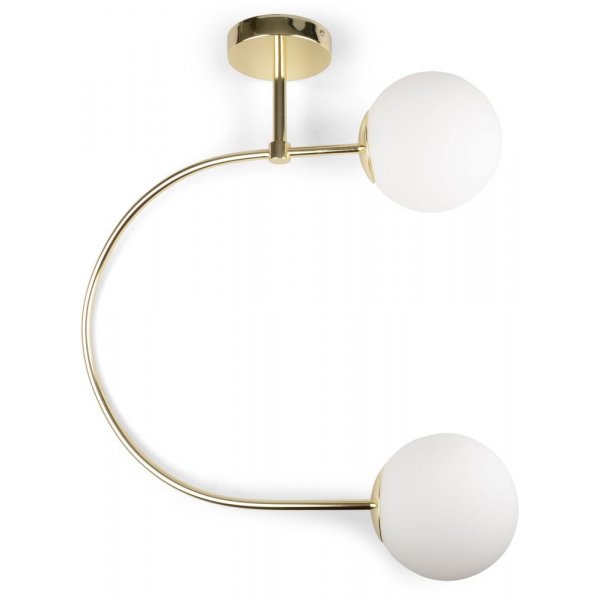 Taklampe Dursley C - Gull/hvit