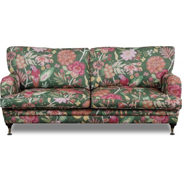 Howard Spirit 3-seters i blomsterstoff - Eden Parrot Green