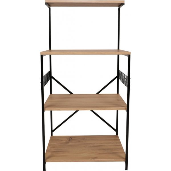 Anemon hylle - Svart/furu