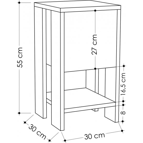 Ema nattbord - Travertin Ema nattbord - Travertin