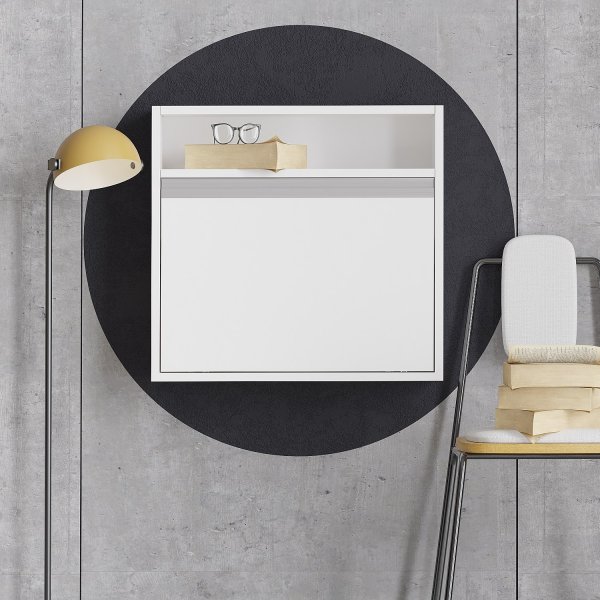 Sammenleggbart veggbord Optim White - 64 x 20/62 cm Sammenleggbart veggbord Optim White - 64 x 20/62 cm