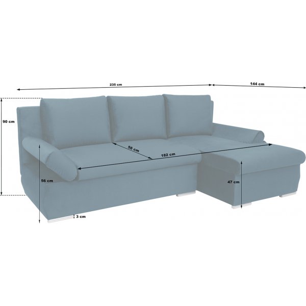 Spill sovesofa h�yre - Beige
