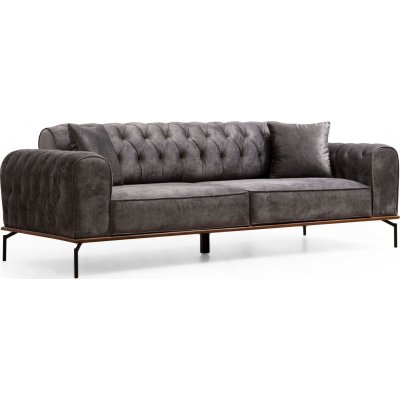 Siesta 3-seters chesterfield sofa - antrasitt