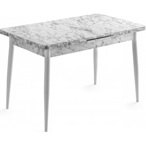 Anya spisebord 120 cm - Hvit marmor