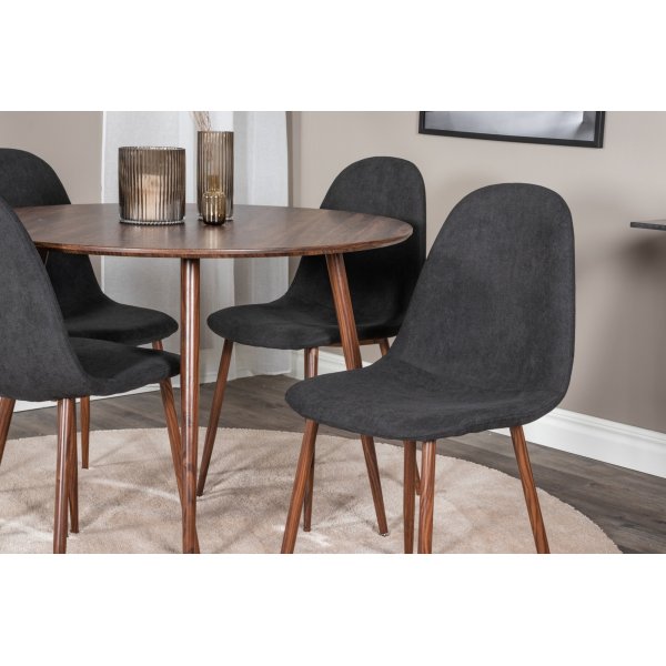 Paradis spisebord, 100 cm - Valnøtt + Møbelføtter Paradis spisebord, 100 cm - Valnøtt + Møbelføtter