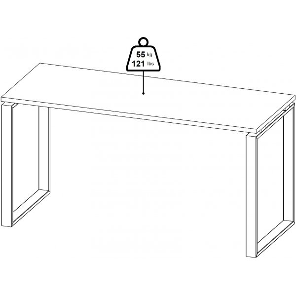 Skilt skrivebord 150 cm - Matt grå/hickory Skilt skrivebord 150 cm - Matt grå/hickory