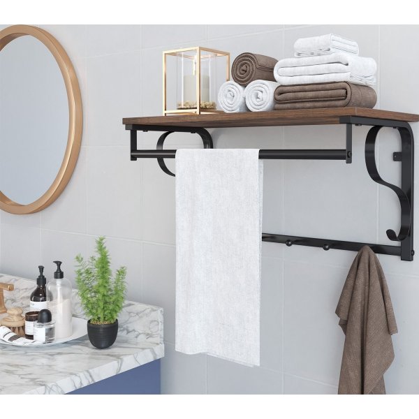 Aksel hattehylle - Brun/svart Aksel hattehylle - Brun/svart