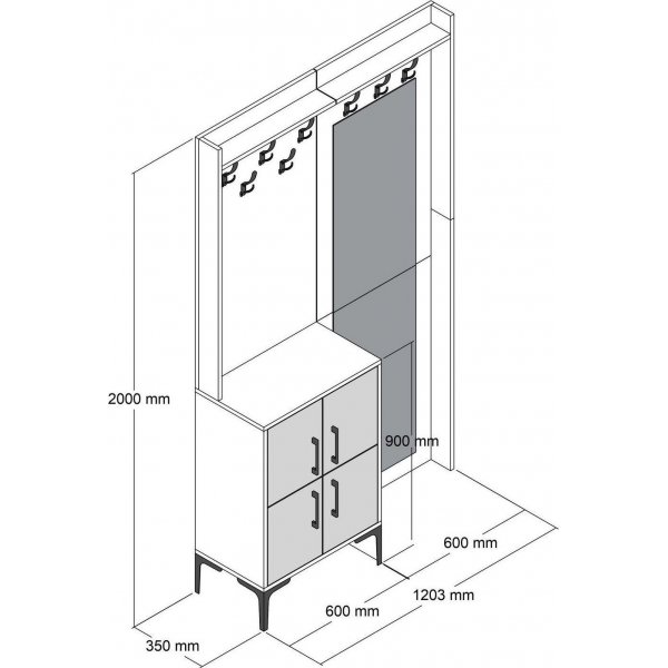 Berlin gangm�bel, bc - Valn�tt/krem