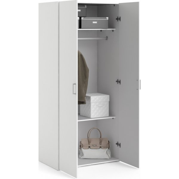 Romgarderobe med 2 dører - Hvit Romgarderobe med 2 dører - Hvit