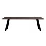 Fion spisebord 240 x 100 - Mrkebrun/svart