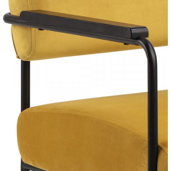 Cloe lenestol - Gul/svart