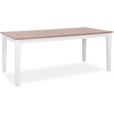 Nidingen spisebord, 180 cm - Hvit/brun eikefinr