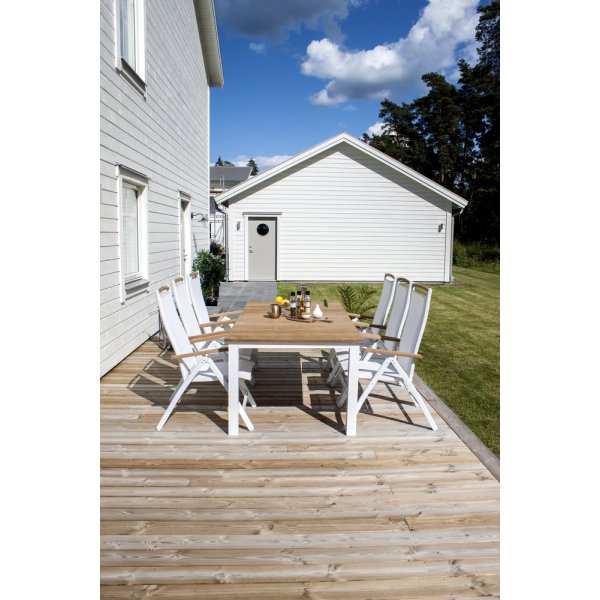 Mexico spisebord 210 x 100 cm - Natur/Hvit Mexico spisebord 210 x 100 cm - Natur/Hvit