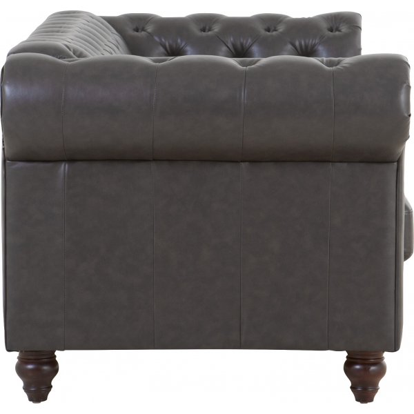 Chesterfield Royal 3-seters sofa - Svart vintage (PU skinn) Chesterfield Royal 3-seters sofa - Svart vintage (PU skinn)