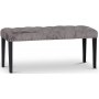 Tuva benk Bredde 110 cm - Gr flyel / Krom nagler