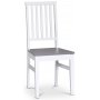 Spisegruppe: Fr spisebord - hvit/gr - 140 cm + 4 Fr stoler - hvit/gr