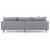 Safir 3-seter sofa - Grtt stoff + Mbelpleiesett for tekstiler