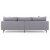 Safir 3-seter sofa - Grtt stoff + Flekkfjerner for mbler