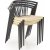 Cadeira 515 stabelbar svart spisestuestol med taustete