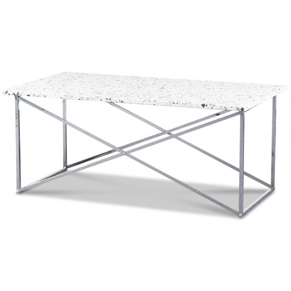Terrazzo sofabord 110x60 cm - Cosmos Terrazzo & underdel palladium krom Terrazzo sofabord 110x60 cm - Cosmos Terrazzo & underdel palladium krom