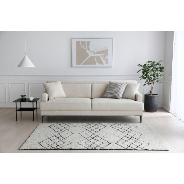 Hanna 3-seter sofa - Beige + Flekkfjerner for mbler