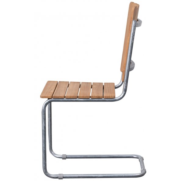 Teakstol med galvanisert stål, stabelbar - Möllan Teakstol med galvanisert stål, stabelbar - Möllan