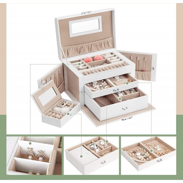 Carat smykkeskrin - Hvit