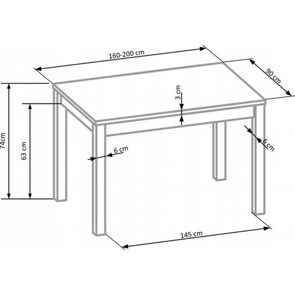 Alice spisebord 160-200 cm - Wenge Alice spisebord 160-200 cm - Wenge