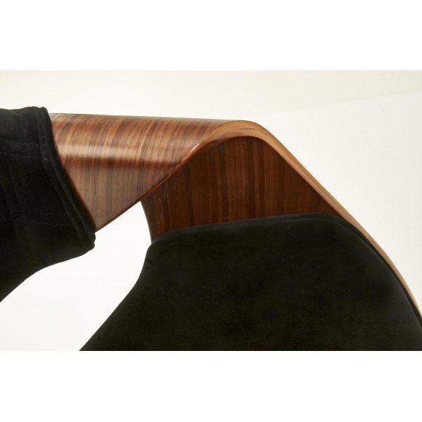 Cadeira lenestol 396 - Sort/valnøtt Cadeira lenestol 396 - Sort/valnøtt