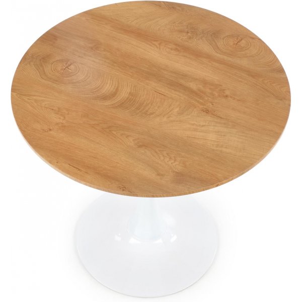 Spisebord eik/hvitt Ø80 cm - Astrid Spisebord eik/hvitt Ø80 cm - Astrid