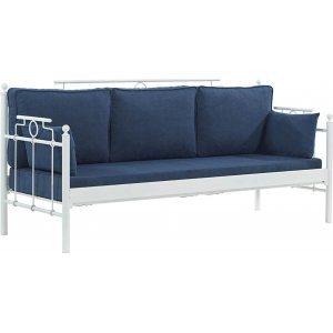 Hampus 3-seters utesofa - Hvit/bl