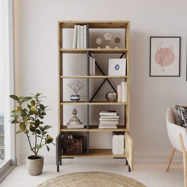 Bruno bokhylle - Felt/antrasitt