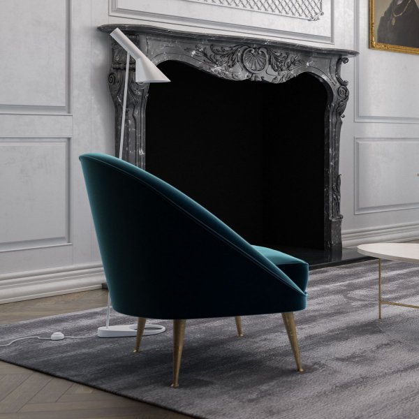 Matilda lenestol - Petroleumsblå Matilda lenestol - Petroleumsblå