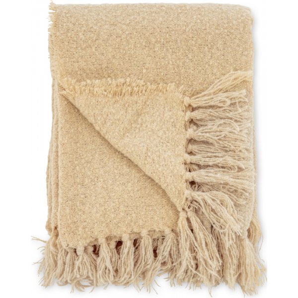 Sten pledd, 130x170 cm - Sand