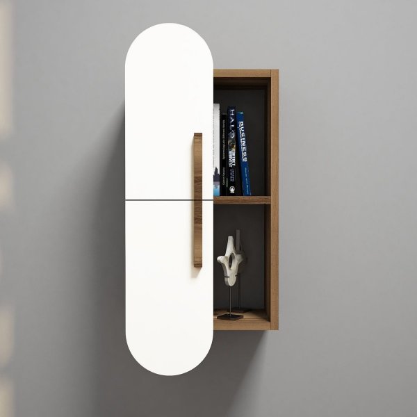 Rose vegghylle - Valnøtt/hvit Rose vegghylle - Valnøtt/hvit