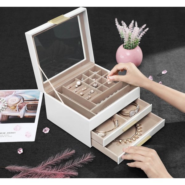 Opal smykkeskrin - Svart