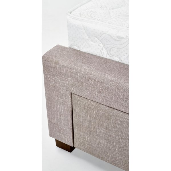 Neveah sengeramme - Beige/valnøtt Neveah sengeramme - Beige/valnøtt