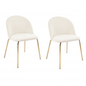 Plaza velvet stol - Beige / Messing Plaza velvet stol - Beige / Messing